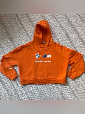 Puma Women's Puma BMW Motorsport Fleece Orange Pullover Hoodie Medium BMW M3 M4